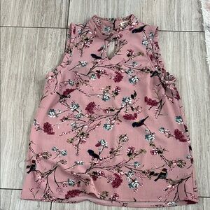 Floral Pink Sleeveless top